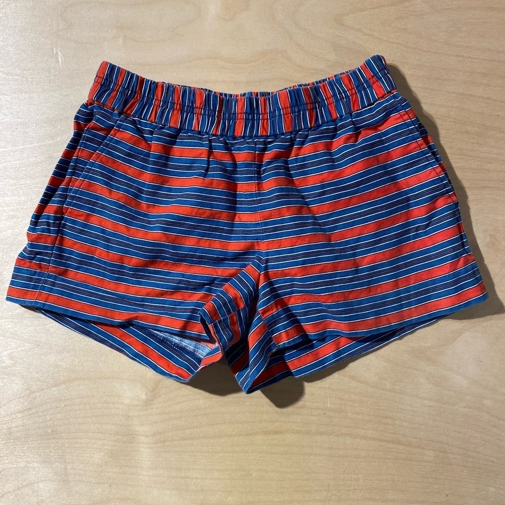 J. Crew Vibrant Red and Blue Striped Shorts 4 (HS) - Picture 3 of 8